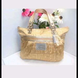 Never used Coach Story patch Glam Bag
